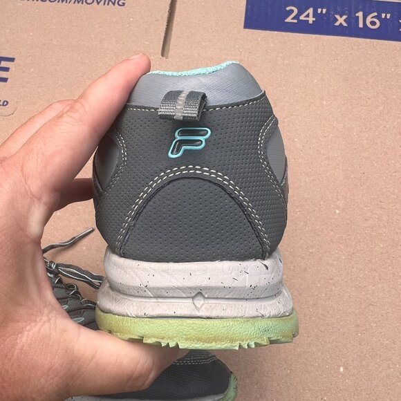 Fila Evergrand Trail 21.5 Walking Shoes Womens size 11 Grey Teal - Picture 6 of 10